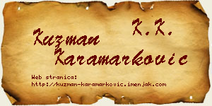 Kuzman Karamarković vizit kartica